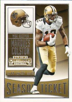 Marques Colston New Orleans Saints 2015 Panini Contenders NFL #86